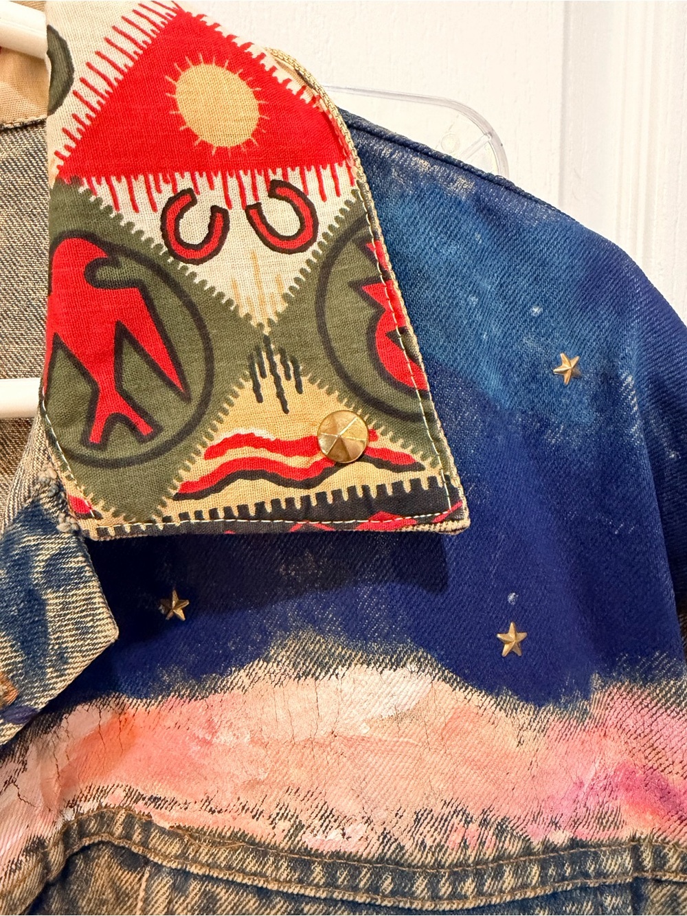 Vintage Hand-Painted Western Denim Jacket (ONLY ONE MADE) size M NWT - Picture 4 of 15